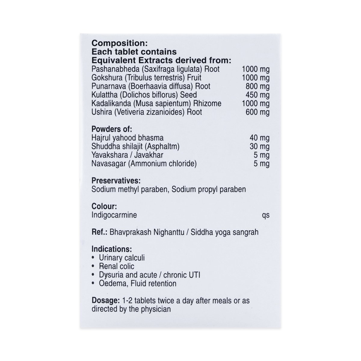 URRICALI TAB 60'S - Lamar